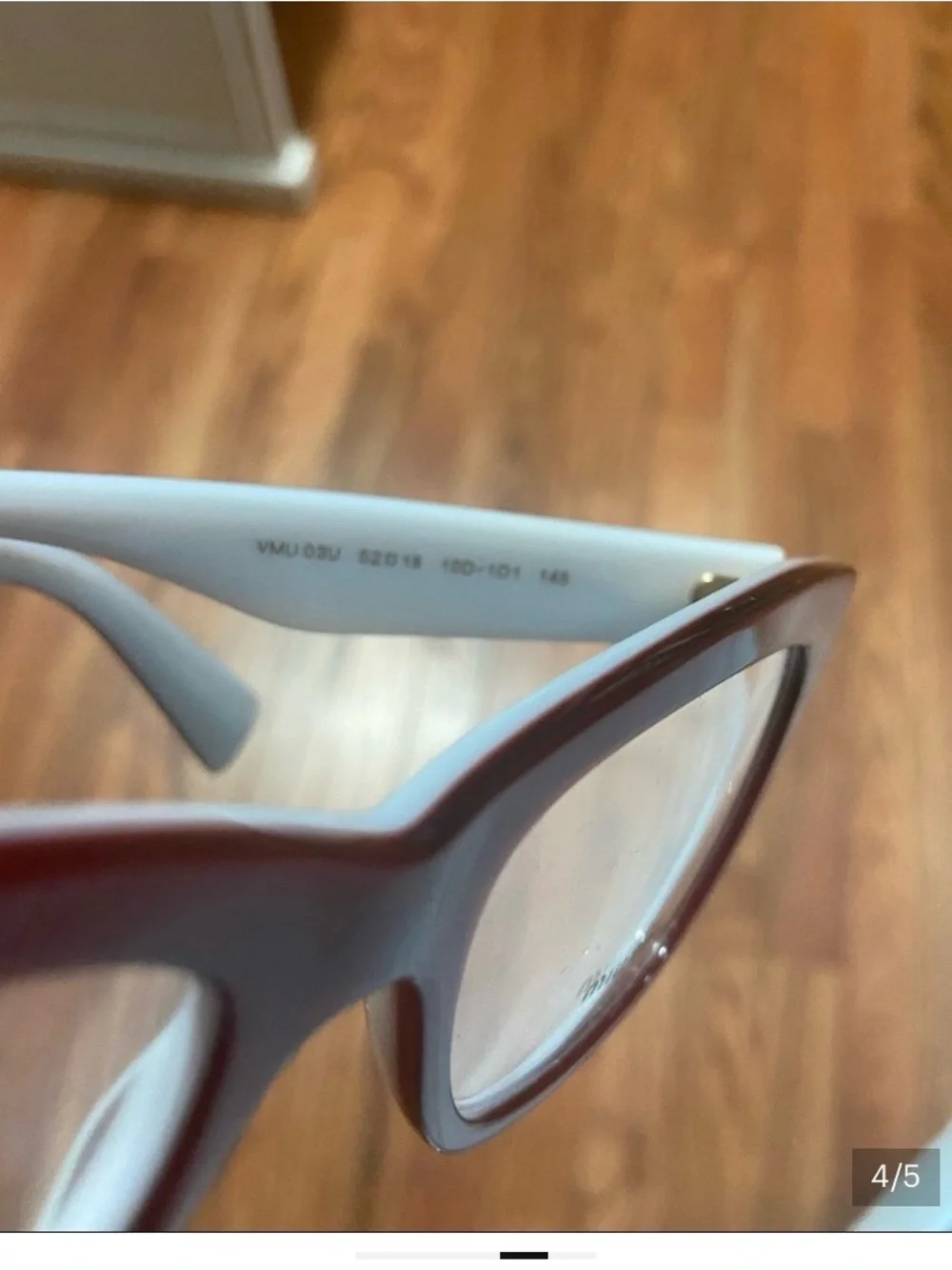 Miu Miu Women's Cat-Eye Glasses - Mauve Frame with White Temples